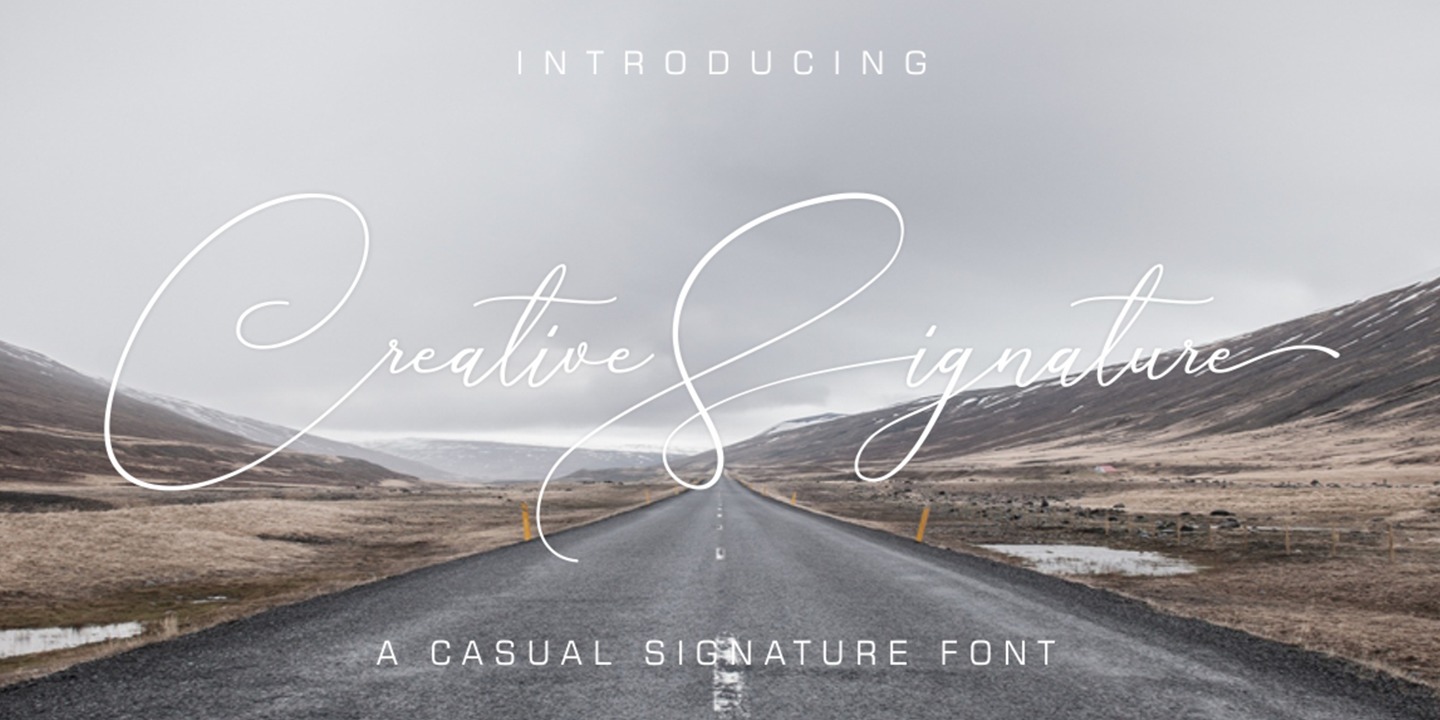 Creative Signature Font preview
